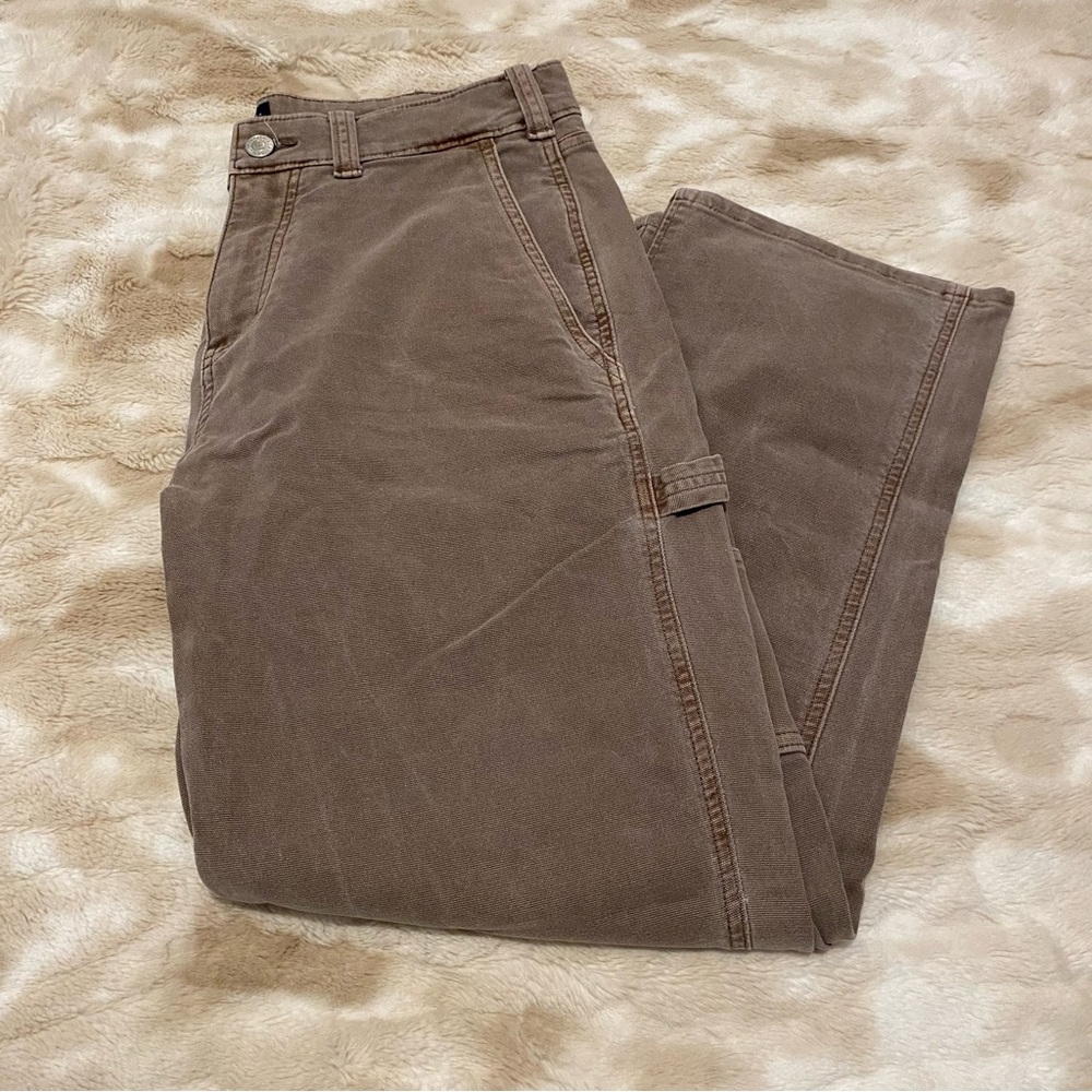 ABERCROMBIE & FITCH MENS CARPENTER PANTS STRECH S31x30  FADED BROWN